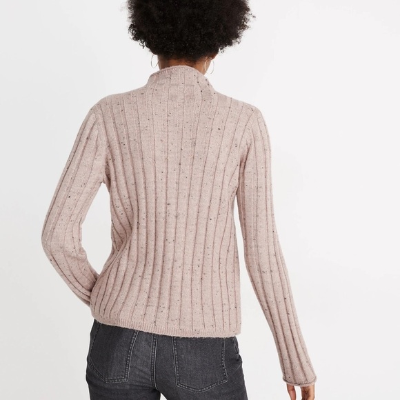 NWT Madewell Donegal Blush Evercrest Turtleneck Wool Blend Sweater Size Small - Picture 2 of 16